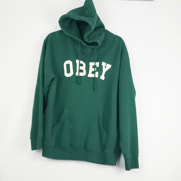 obey hoodie green